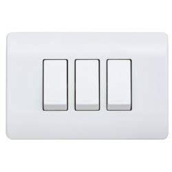 Placa Armada Triple C Interruptor 9 32 Blanco Gobantes Cl