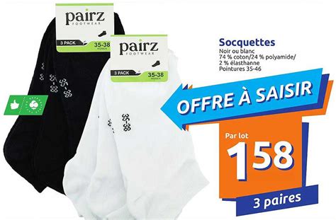 Promo Socquettes Pairz Footwear Chez Action Icatalogue Fr