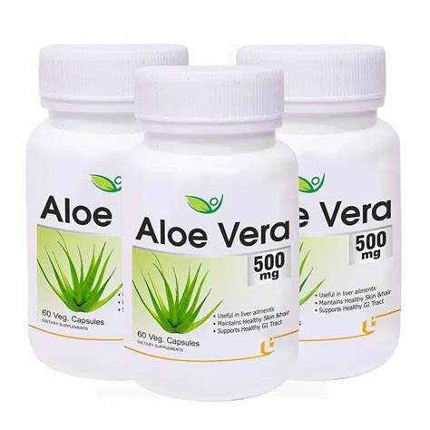 Generic Aloe Vera Capsules Non Prescription Packaging Type Bottle At