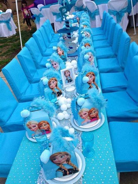 Frozen Party Table Setting Frozen Party Ideas Pinterest Girl