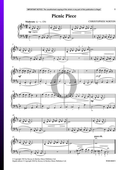 Picnic Piece Christopher Norton Piano Sheet Music Oktav