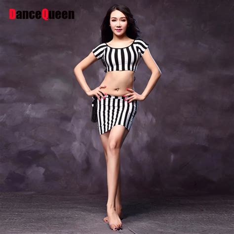 Buy 2018 Hot Belly Dance Dress Sex Black Zebra Tops Skirts Women Lady Dance