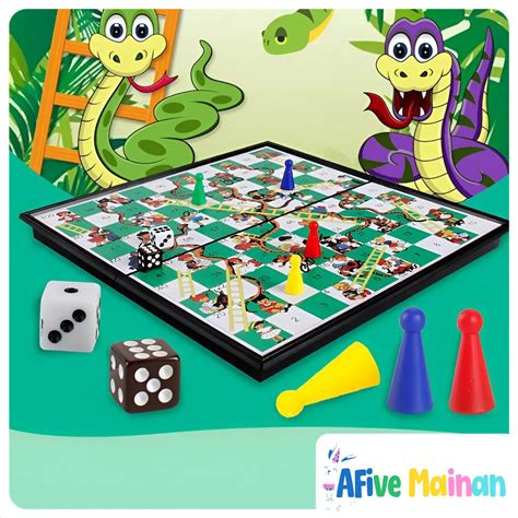 Jual AFive Snakes Ladders Magnetic Board Papan Catur Ular Tangga