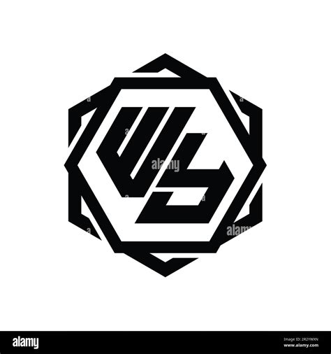 Wy Logo Monogram Hexagon Shape With Geometric Abstract Isolated Outline