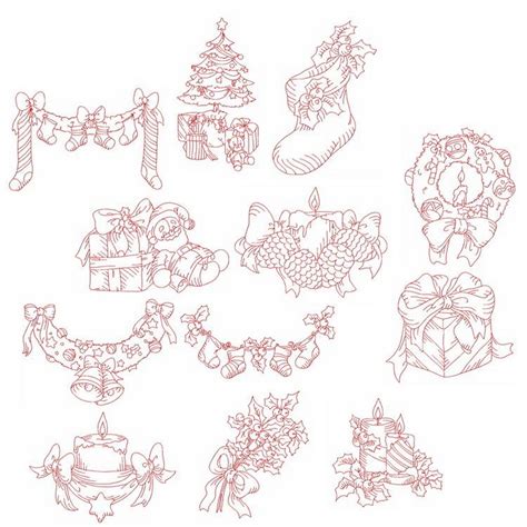 Redwork Machine Embroidery Designs Free Christmas Custom Embroidery