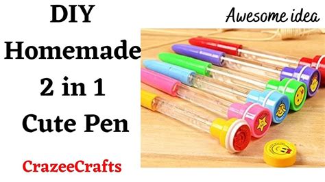 Diy Homemade In Cute Pen Craft Idea School Supplies Diys Cute Pen