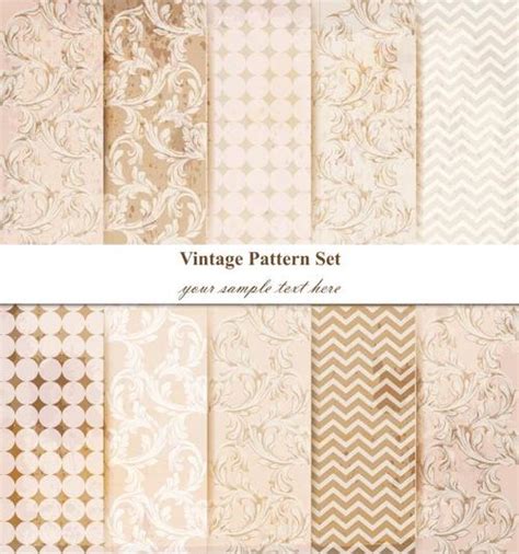 Vintage patterns vector free download