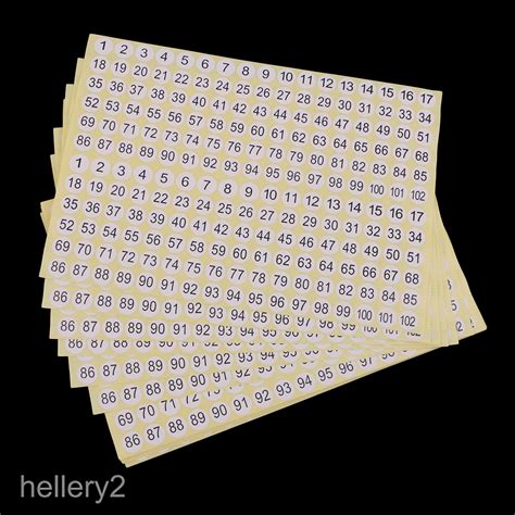 15 Sheets Round Sticky Numbered Labels 1 102 Self Adhesive Numbers