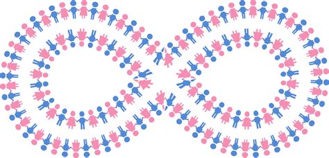 Clipart Male And Female Symbols Holding Hands Infinity