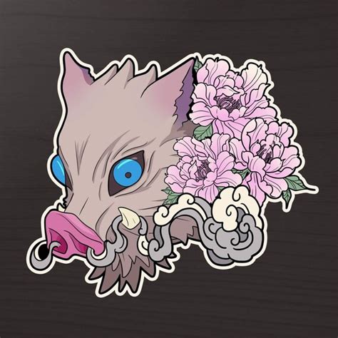 Inosuke Boar Head Sticker - Etsy India