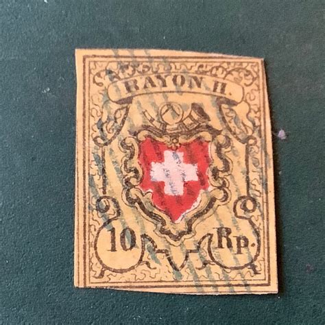 Switzerland 1850 Rayon II Stein A3 Type 32 Approved Zumstein