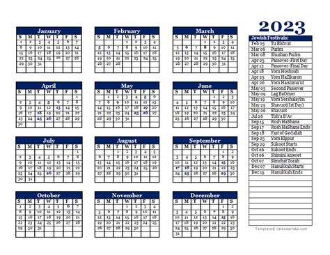 Jewish Calendar 2023 Pdf - Customize and Print