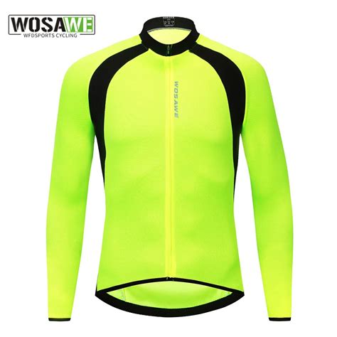 Wosawe Primavera Ver O Ciclismo Jerseys Men Bicicleta Esportiva Ciclo