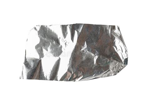 Aluminum Foil Torn Paper Edge Isolated Wrinkled Aluminium Paper