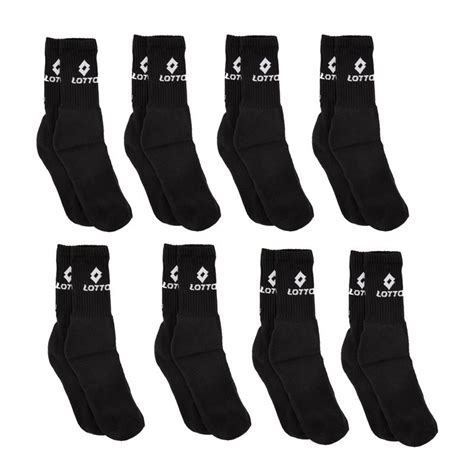 Lot de 8 chaussettes noires Homme LOTTO à prix dégriffé