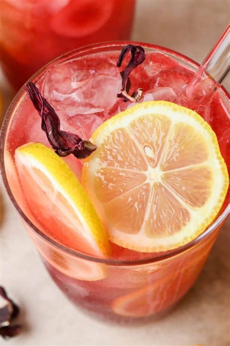 Naturally Sweetened Homemade Hibiscus Lemonade