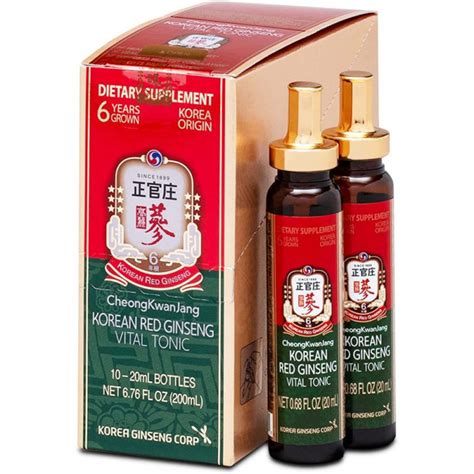 Korean Red Ginseng Vital Tonic 10 20ml Bottles