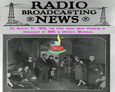 On August The First Radio News Program Is Broadcast By Mk In