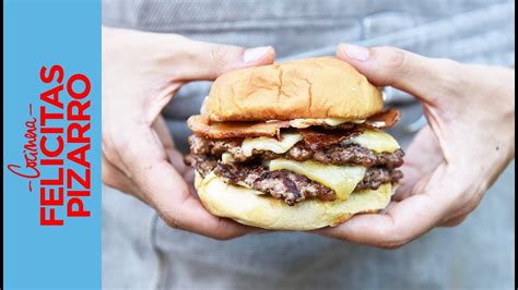 Hamburguesa Casera Muy Simple Doble Carne Doble Queso Y Panceta