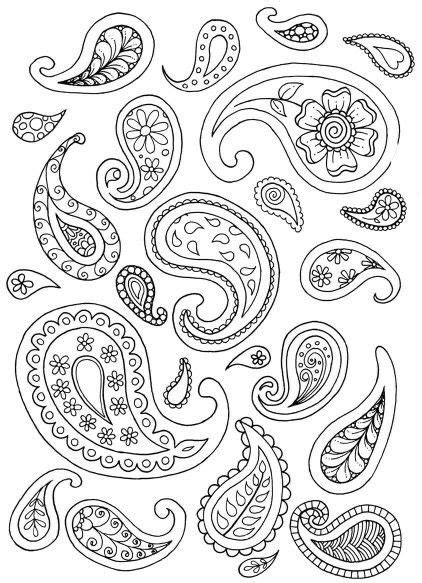 Pin By Susan Atwood On Designs Paisley Coloring Pages Paisley