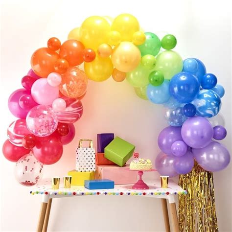 Rainbow Balloon Arch Kit // Balloon Arches // Birthday Decoration ...