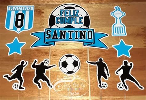 Cake Topper Adorno Torta Fútbol Messi Personalizado en venta en