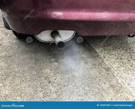 Exhaust Fumes from the Back of a Car Stock Image - Image of exhaust ...