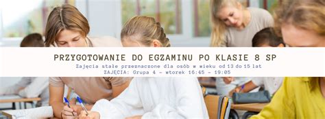 Przygotowanie Do Egzaminu Po Klasie Sp Grupa Zaj Cia Sta E