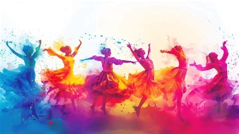 painting  women dancing  colorful color  celebrating