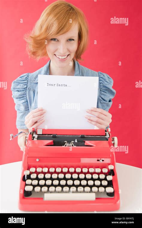 Woman And Typewriter Hi Res Stock Photography And Images Alamy