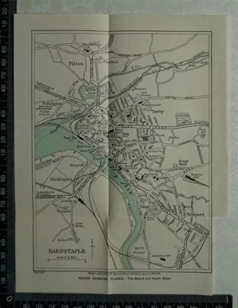 1929 VINTAGE MAP Plan of Barnstaple, Devon £1.99 - PicClick UK