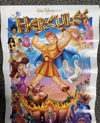 Vintage Disneys Hercules Movie Poster Promo 22x14 4706067714