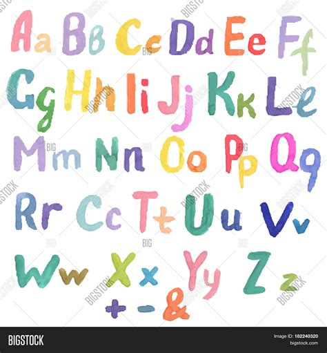 Watercolor Alphabet Image Photo Free Trial Bigstock