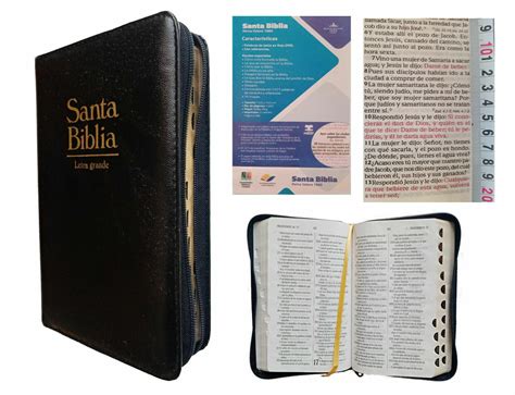 Biblia Reina Valera Letra Grande Cerezas Piel Negra E Ndice