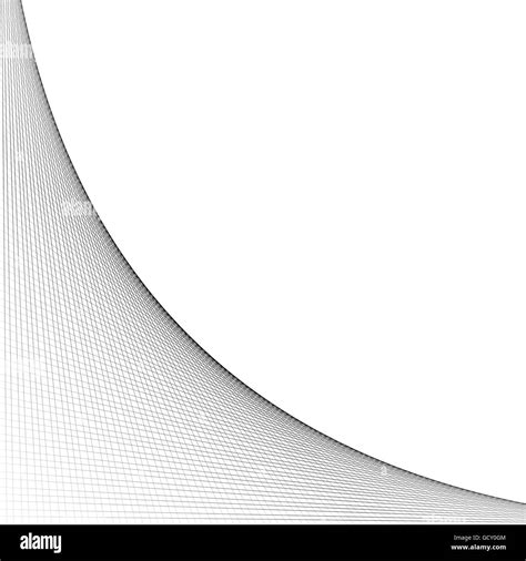 Grid Mesh Of Intersecting Lines With Curve Arc Spreading From The