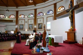 Apostolic Journey To Mongolia Meeting With Bishops Priests