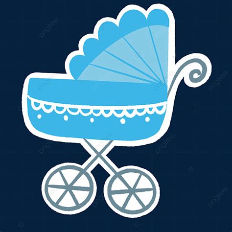 Baby Carriage PNG Image Cute Cartoon L Blue Baby Carriage Lovely