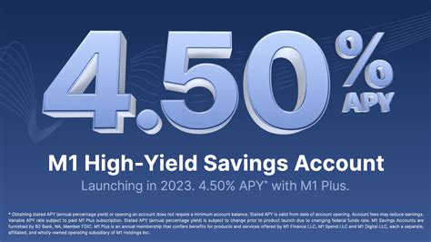 Coming Soon M1 High Yield Savings Account With 4 50 Apy On Your Cash