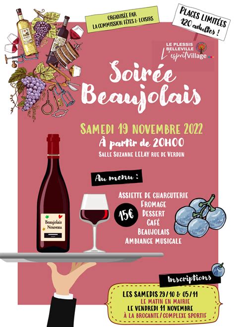 Soirée Beaujolais Mairie Le Plessis Belleville