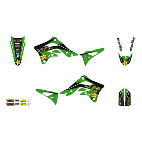 Kit déco et Housse BlackBird Réplica Rockstar Energy Kawasaki KXF