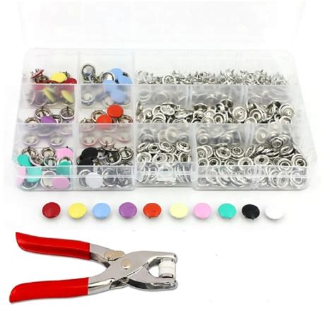 200 Set Metal Snap Button Kit With Fastener Pliers Michaels
