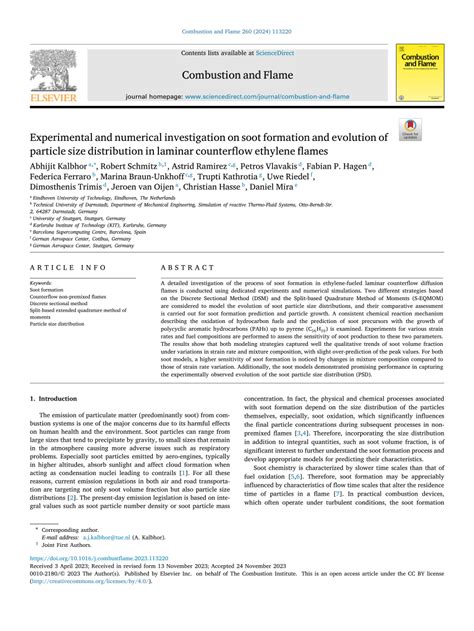 PDF Experimental And Numerical Investigation On Soot Formation And