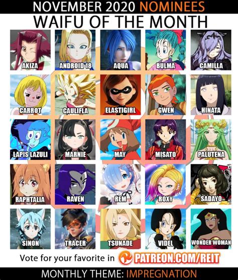 November Waifu Of The Month Poll Reit Hentai