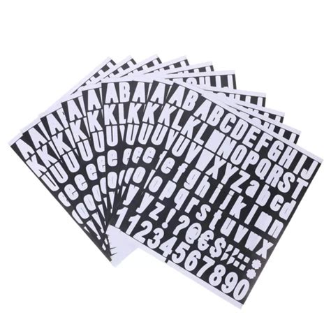 10 SHEETS LETTRE Stickers Lettres De L alphabet Autocollants Numéros