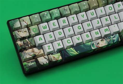 Nahida Genshin Impact 136pcs Keycap Set Dendro Green PBT Cherry Profile