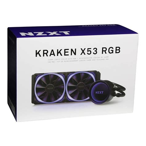 Nzxt Kraken X53 Rgb 240mm Aer Aio Cpu Liquid Cooler Rlkrx53r1