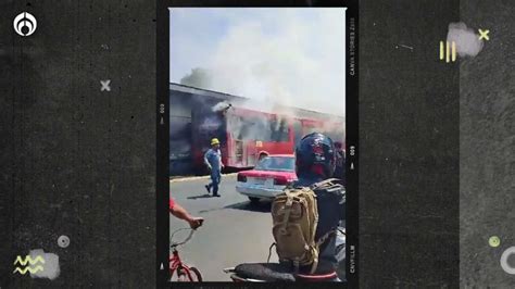 Video Arde Unidad Del Metrob S En La Estaci N Upiicsa En Iztacalco