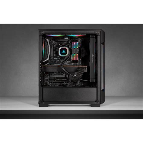 Icue 220t Rgb Tempered Glass Mid Tower Smart Case Black