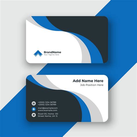 Blue Business Card Design Template 7703763 Vector Art At Vecteezy