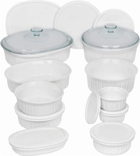 Corningware French White Bakeware Set 20 Piece White Th